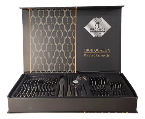 Juego Cubiertos Itensilio Acero Inoxidable Hogar Cocina Caja