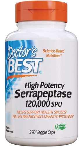 Serrapeptasa 120000 Spu Doctor's Best 270 Capsulas