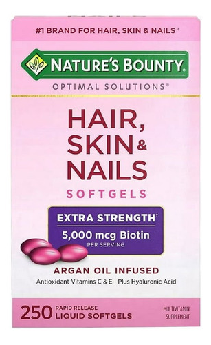 Natures Bounty Advanced Uñas, Piel Y Cabello 250 Cápsulas