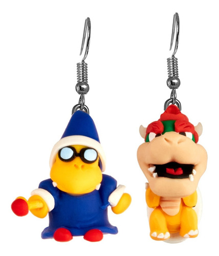 Aretes De Rey Koopa Y  Koopa Mágico