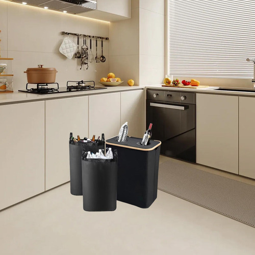 Papelera Plegable De Gran Capacidad, Reutilizable, Con Tapa,