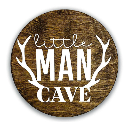   Man Cave, Letrero De Pared Redondo De Madera De 12 He...