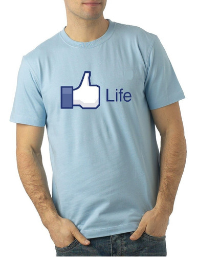 Playera Camiseta Like Life Face Book Cara Libro Moda Unisex