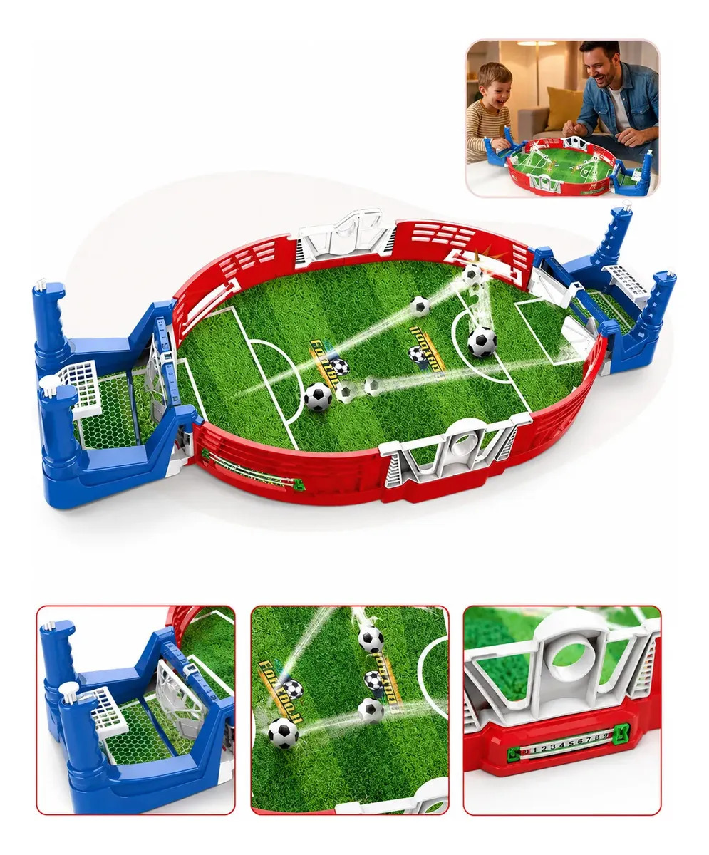 Mini Jogo Estádio Futebol Arena Pinball De Mesa Brinquedo Infantil Gol Tipo Pinball Arena Kizumba