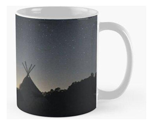 Taza Tiendas De Campaña Y Fogatas Fotografía De Estrellas De