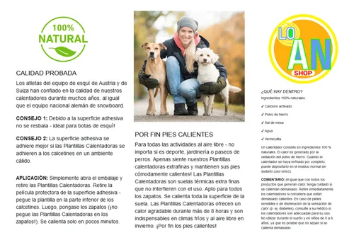 Plantillas Térmicas Calentadoras De Pies Para Climas Frios