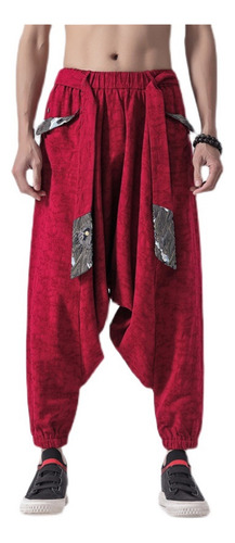 Chinese Style Men's Casual Loose Harem Trousers Ancient