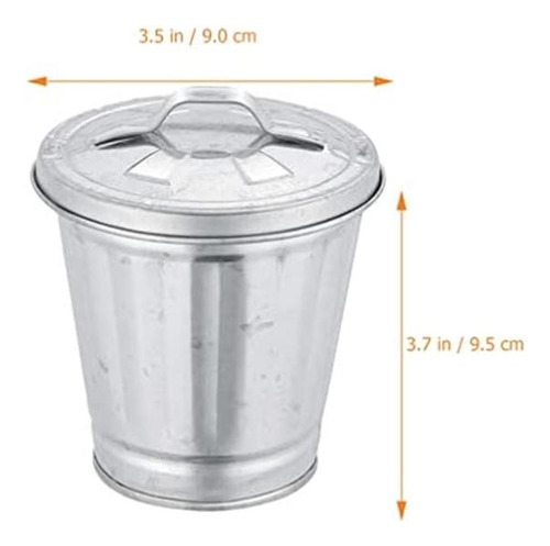 Cubo De Basura Metálico Gadpiparty, Minicubos De Metal, Cubo