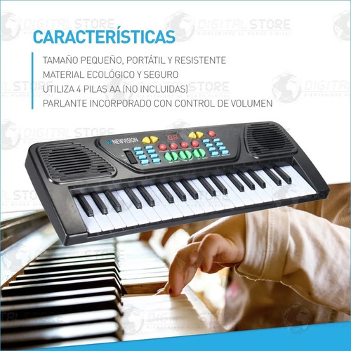 Imagen 6 de 10 de Teclado Musical Piano Organo Infantil Niño Juguete 37 Teclas