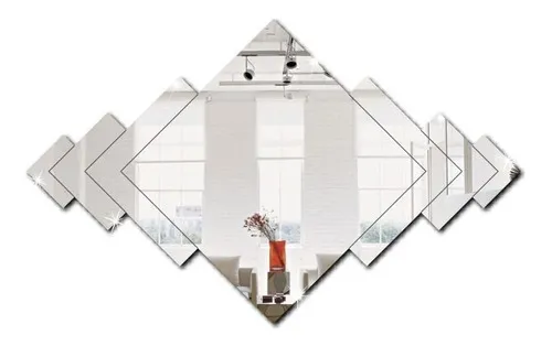 7 Espejos Minimalistas Decorativos De Acrilico Plata H4085 - $ 99.00 en ...