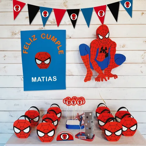 Cotillón Completo Para 25 Niños Hombre Araña Spiderman