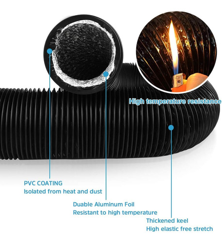 Manguera De Ventilación De Secadora De 4 Pulgadas Y 25 Pies,