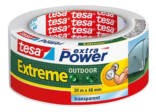 Cinta Tela Multiuso Extra Power Transparente Tesa 48mm X 20m