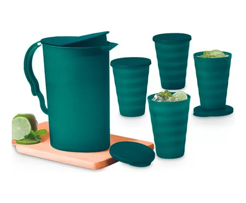 Jarra 2 Litros + 4 Copos 500ml Linha Murano Tupperware