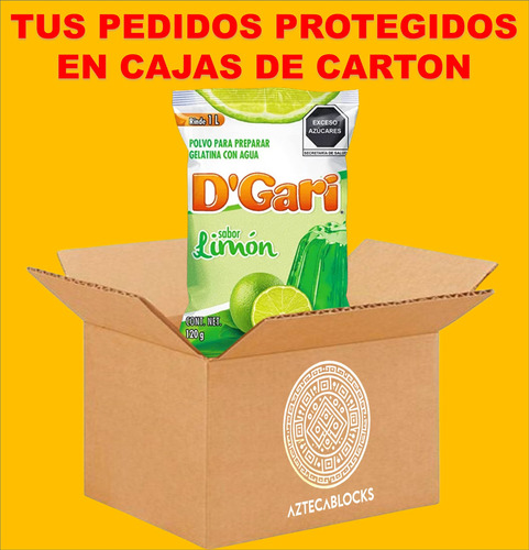 Dgari® 3 Gelatinas De Agua Sabor Limón Rinde Un Litro Wow
