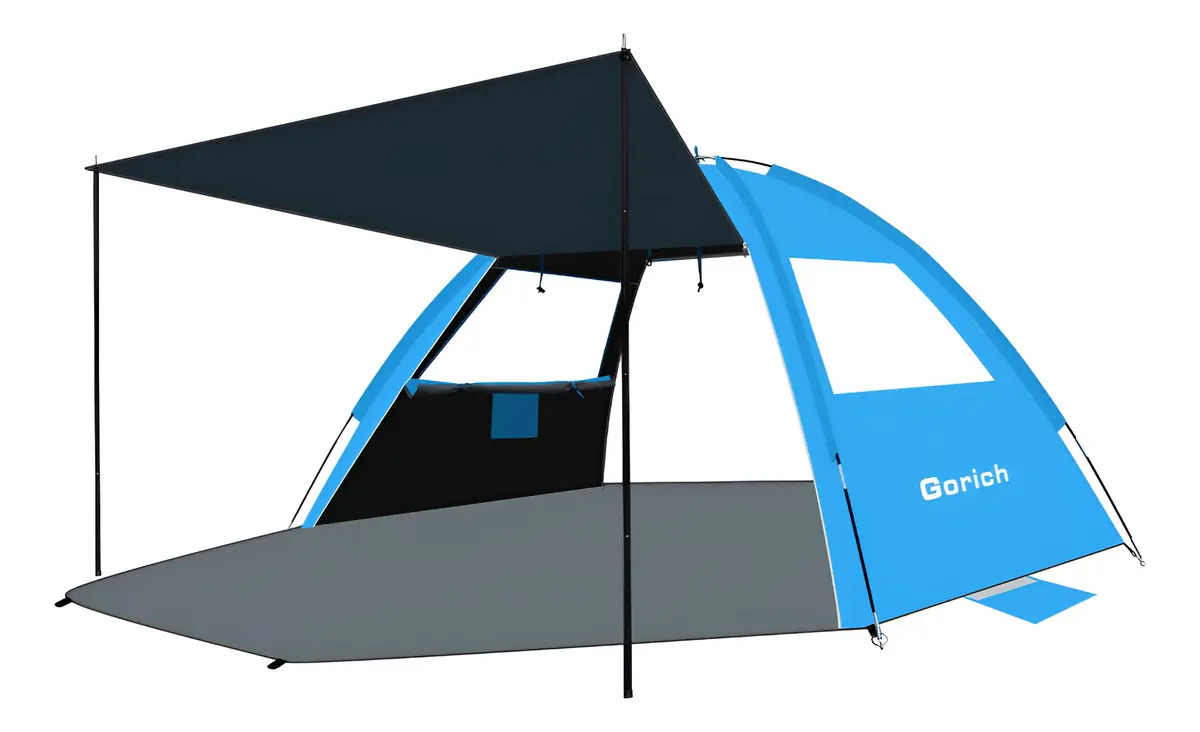 Gorich Tienda De Campana De Playa Con Toldo Facil Instalac
