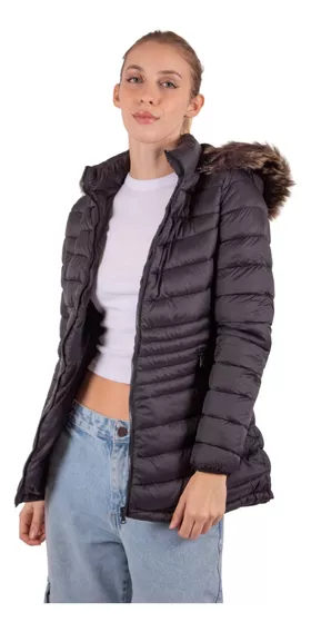 Parka Mujer Campera Corderito Importada Chelsea Capucha Piel