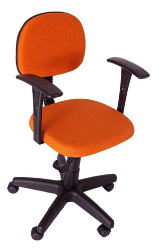 Cadeira Sec. Gir. Carenada C/ Braço Fixo T Reto J Serrano Cor Laranja