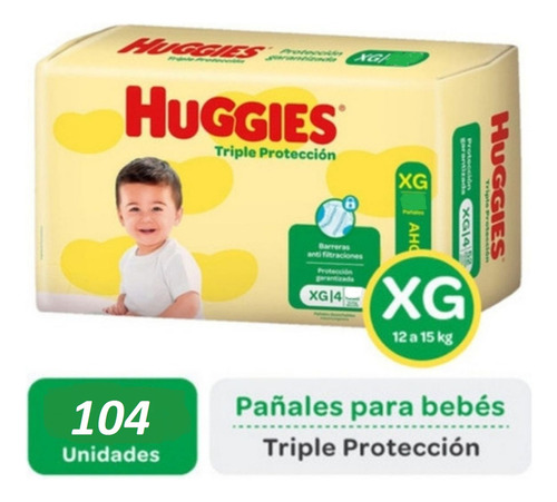 Huggies Classic Xg X 104 Tamaño Extra Grande (xg)