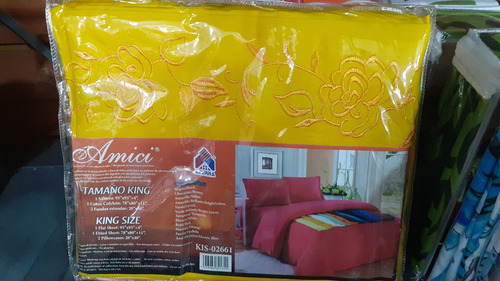 Juego De Sabana King Zize 2x2 Unicolor Marca Amici