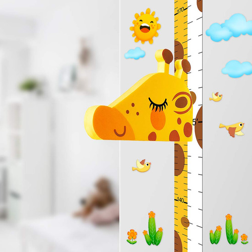 Baby Height Growth Chart Ruler For Kids Room Decor,3d Mov...