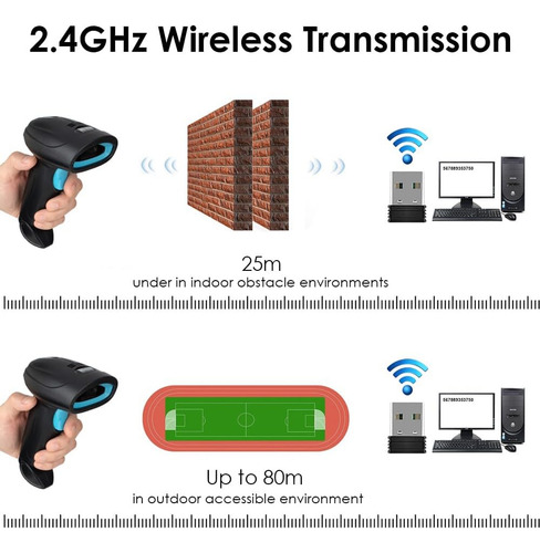 Ahanin Escáner De Código De Barras 1d 2d Qr Usb Con Cable Y