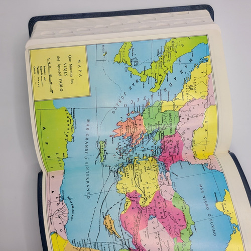 Imagen 8 de 8 de Biblia Antigua Versión Valera 1602 Mediana Imit. Piel Azul