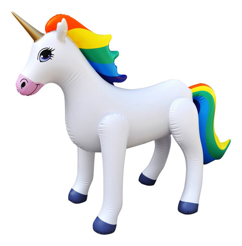 Jet Creations Unicornio Inflable De Arco Iris, Ideal Para P.