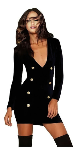 Blazer Vestido Entllado Art 2113 Varios Colores