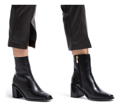 Botin Mujer Gacel Asu0001 Croco Negro Asunción 659200 Black
