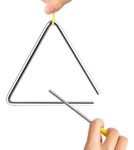 Instrumento De Percusión Triangular Eastrock De 4, 5, 6 In