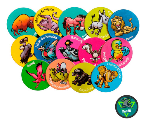 Tazo Animais Em Extinção Ping Pong Original - 15 Unidades