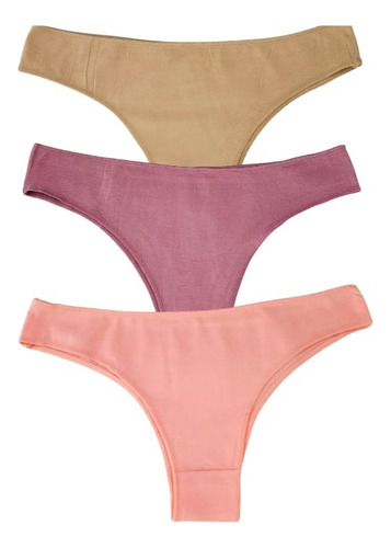 Panties Algodón Para Mujer Bragas Calzón Pantys Sexy 3 Pack