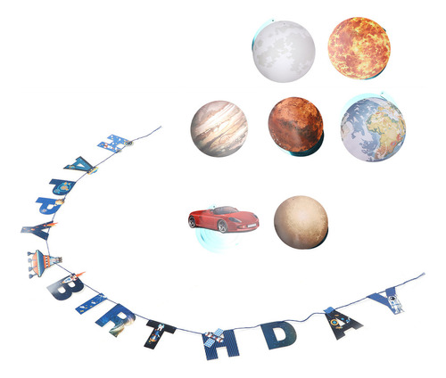 Space Decorations, Bandera De Cumpleaños, Astronauta, Planet