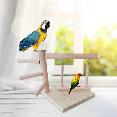 Loros De Madera Perchas Para Pájaros Parque De Juegos Para
