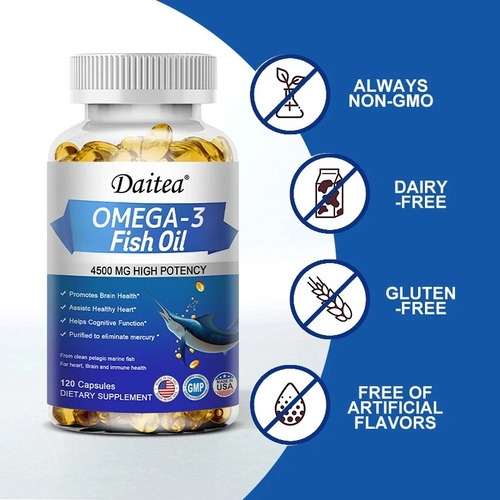 Daitea Omega 3 4500mg Epa Dha Colesterol Arterial