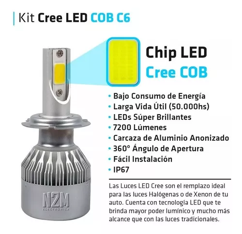Kit Cree Led H7 6ta Generacion Cooler 7600 Lm