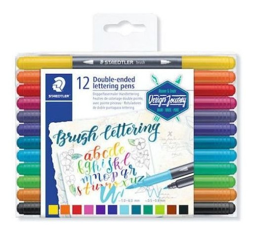 Marcadores Staedtler Brush Doble Punta Pincel Lettering 