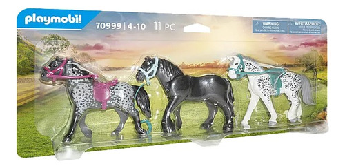 Figura Para Armar Playmobil Country 3 Caballos 11 Piezas 3+