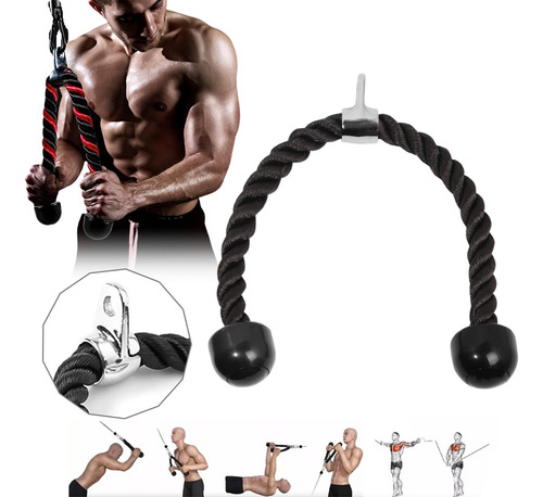 Imagen 1 de 8 de Cuerda Crossfit Entrenamiento Para Agarres Gym Triceps Casa