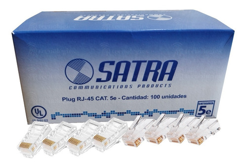 Plug Rj-45 Satra Categoría 5e Caja De 100 Unidades