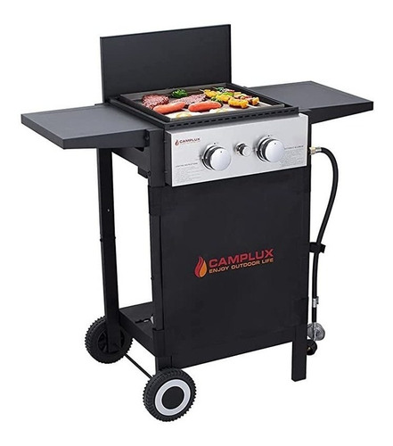 Flat Top Grill, Camplux Outdoor Plancha De Gas Combo 2 Quem.