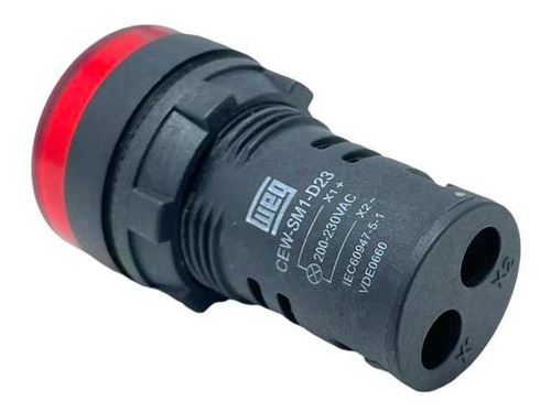 Sinaleiro De Led Vermelho Weg 22mm 220vca Ip54 Cew-sm1-d23