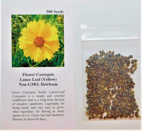 Davids Garden Seeds Flower Coreopsis Lance Leaf Sal1544 (am