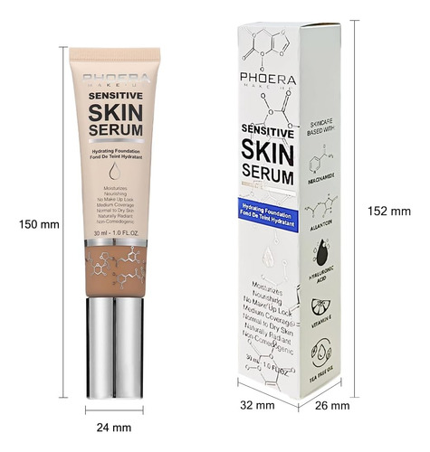 Base Phoera Essence, Soro De Base HipoalergĂȘnico De Cobertur