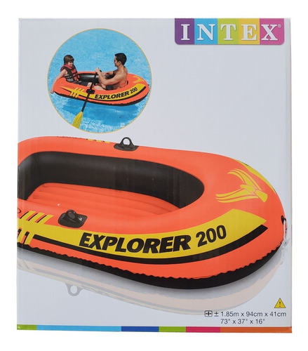 Bote Inflable Intex Explorer 200 185x94x41cm Pileta Lago Rio