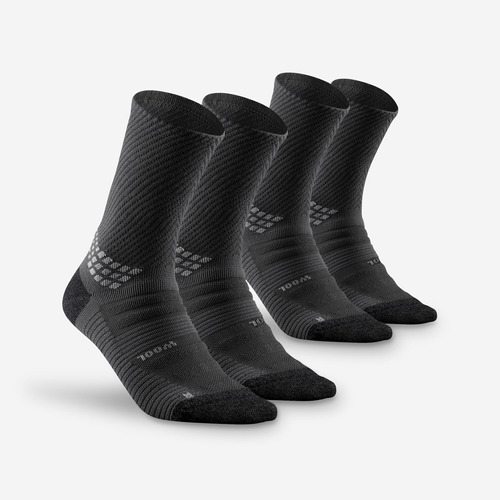 Calcetines De Senderismo Negros Hike 900 High X2 Quechua