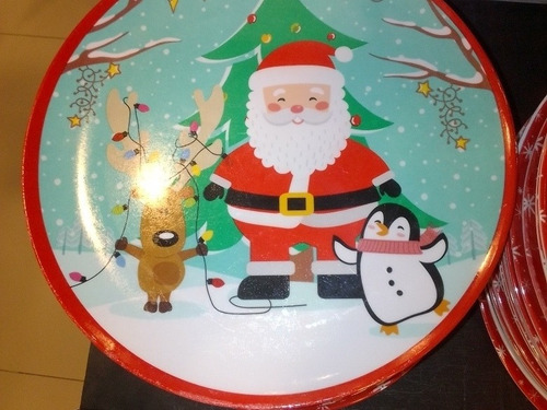 Imagen 3 de 5 de Plato Navideño Melamina