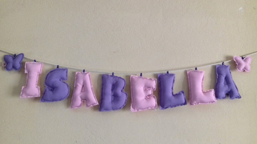 Guirnalda De Tela Con Nombre 6, 7, 8 O 9 Letras 8 Letras