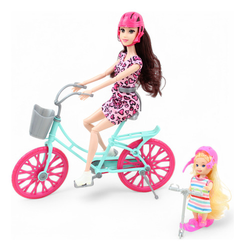 Set Muñeca Camila Con Bicicleta Y Scooter Accesorios Niñas